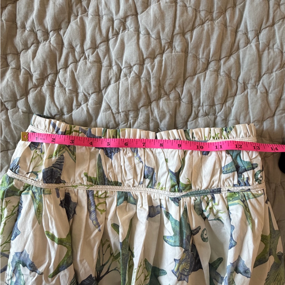 En Saison Midi Skirt & Top Ivory Blue Green (sold as set) - Picture 11 of 11